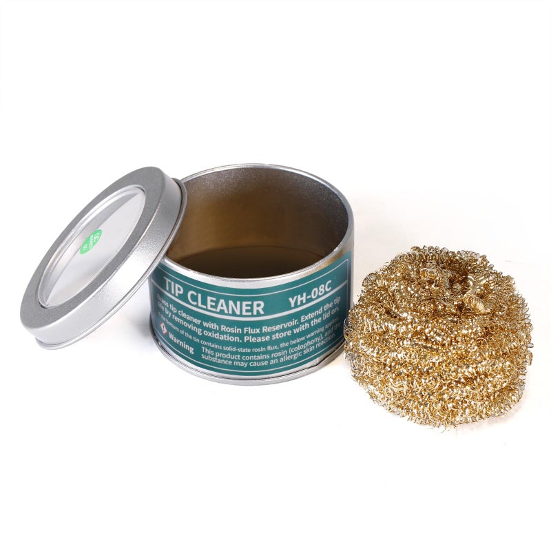 YIHUA 08B/08C Soldering Iron Tip Brass Wire Ball Cleaner Replacement Solder Tips Cleaner (Small-Size #08B / Large-Size #08C) (Large) - Image 3